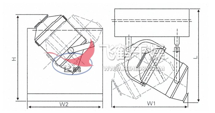 三维运动混合机结构示意图